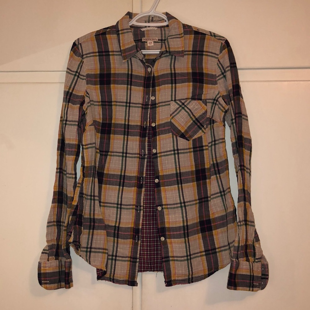 Merona button down top